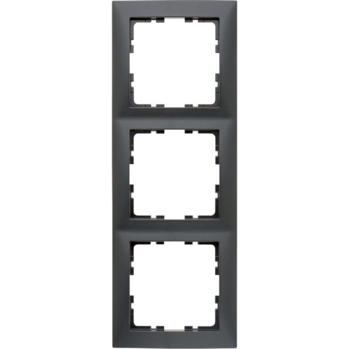 Berker S1 afdekraam 3 voudig antraciet RAL 7021 mat