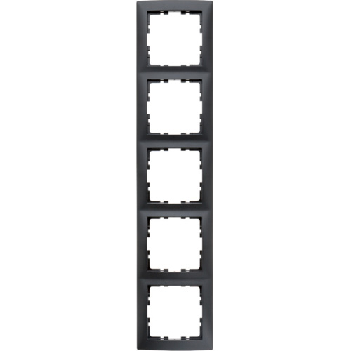 Berker S1 afdekraam 5 voudig antraciet RAL 7021 mat