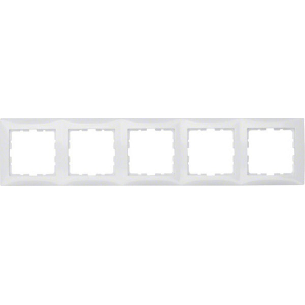 Berker S.1 afdekraam 5 voudig polarwit RAL9010 glanzend
 
