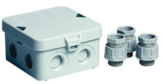 Attema AK1 kabeldoos IP65 + 3 wartels M20 klembereik 8-13mm