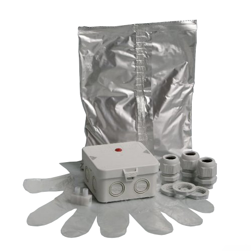 Attema AK1 kabeldoos IP65 + 3 wartels M25 klembereik 11-17mm met 2 componenten PUR giethars
Geschikt voor YMvKas grondkabel 2x2,5 - 5x2,5 mm2