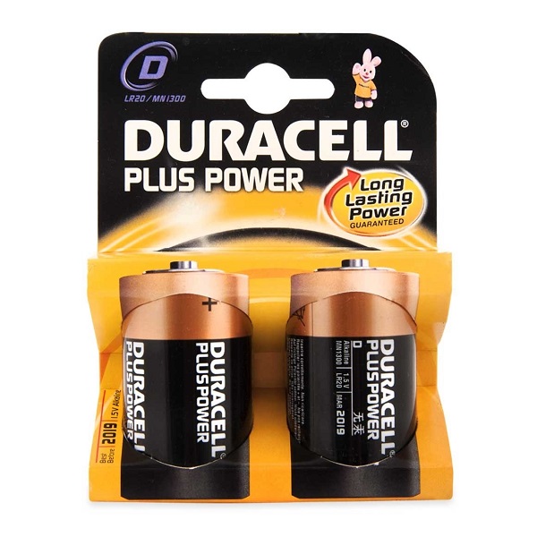 Duracell Plus MN1300 LR20 grote staaf D (Mono) 18000mAh batterij per blister 2 stuks