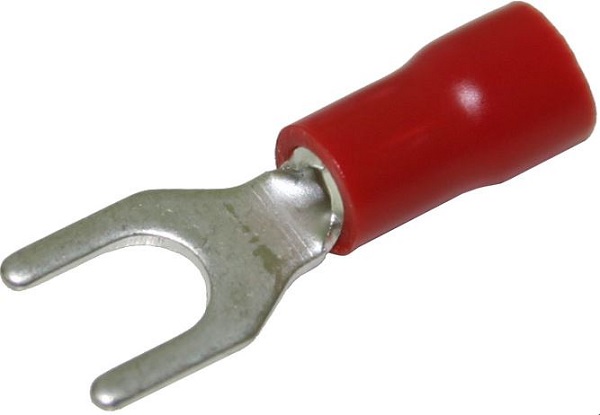 Vorkkabelschoen rood 0,75mm2 - 1,5mm2 sleuf 3,2mm M3 zakje 100